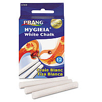 Prang Hygieia Dustless Board Chalk, 3.25" x 0.38' Diameter, White, 12/Box 3.3" Length x 0.4" Diameter - White - Non-toxic - 12 / Box (31144)