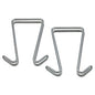 Alera Double Sided Partition Garment Hook, Steel, 0.5 x 3.38 x 4.75, Over-the-Door/Over-the-Panel Mount, Silver, 2/Pack (ALECH2SR)
