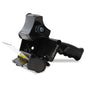Universal Handheld Box Sealing Tape Dispenser, 3" Core, For Rolls Up to: 2" x 110 yds, Black (UNV88000)