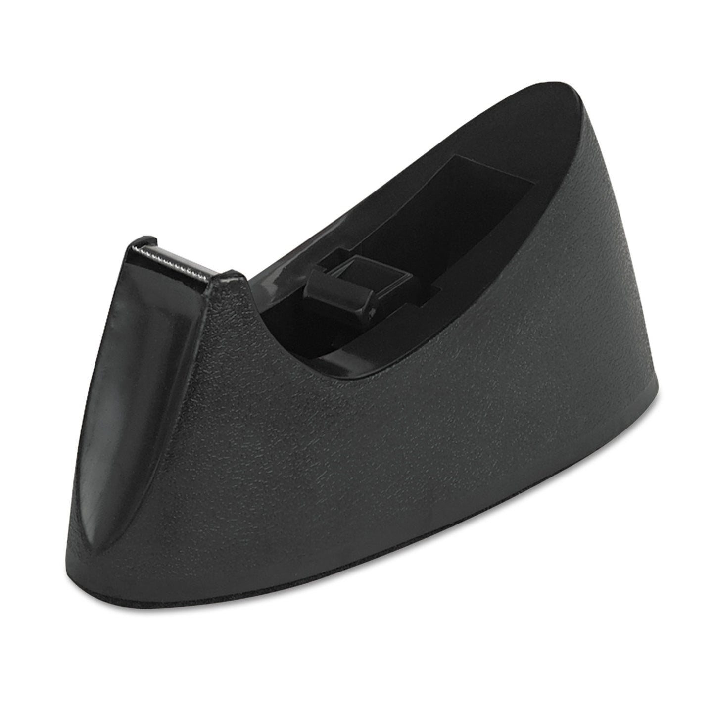 Universal Desktop Tape Dispenser, Weighted Nonskid Base, 1" Core, Black (UNV15001)