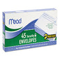 Mead Press-it Seal-it Self-Adhesive Security Envelope, #10, Monarch Flap, Self-Adhesive Closure, 4.25 x 9.13, White, 45/Box (75026)