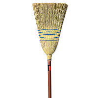 Rubbermaid Commercial Corn-Fill Broom, Corn Fiber Bristles, 38" Overall Length, Blue (6383)