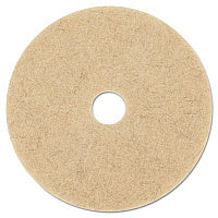3M Ultra High-Speed Natural Blend Floor Burnishing Pads 3500, 27" Diameter, Tan, 5/Carton Round27" Diameter x 1" Thickness - Floor, Burnishing - Hard, Linoleum, Sheet Vinyl, Vinyl Composition Tile (VCT), Marble, Terrazzo, Concrete Floor - 1500 rpm (20317)