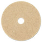 3M Ultra High-Speed Natural Blend Floor Burnishing Pads 3500, 27" Diameter, Tan, 5/Carton Round27" Diameter x 1" Thickness - Floor, Burnishing - Hard, Linoleum, Sheet Vinyl, Vinyl Composition Tile (VCT), Marble, Terrazzo, Concrete Floor - 1500 rpm (20317)
