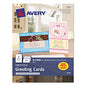 Avery Half-Fold Greeting Cards with Matching Envelopes, Inkjet, 85 lb, 5.5 x 8.5, Matte White, 1 Card/Sheet, 20 Sheets/Box (3265)