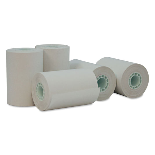 Universal Direct Thermal Print Paper Rolls, 0.5" Core, 2.25" x 55 ft, White, 50/Carton (UNV35766)