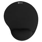 Innovera Mouse Pad with Fabric-Covered Gel Wrist Rest, 10.37 x 8.87, Black (IVR50448)