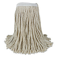Boardwalk(R) Banded Cotton Mop Heads, Cut-End, 20oz, White, 12/Carton (BWKCM20020)