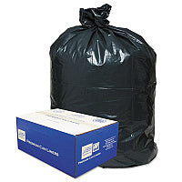 Classic Linear Low-Density Can Liners, 45 gal, 0.63 mil, 40" x 46", Black, 25 Bags/Roll, 10 Rolls/Carton (404616B)