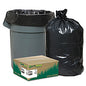 Earthsense Linear Low Density Recycled Can Liners, 60 gal, 1.65 mil, 38" x 58", Black, 10 Bags/Roll, 10 Rolls/Carton (RNW6060)