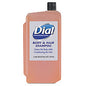 Dial Hair + Body Wash Refill for 1 L Liquid Dispenser, Neutral Scent, 1 L, 8/Carton (04029)