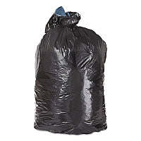 Trinity Plastics Low-Density Can Liners, 33 gal, 1.6 mil, 23" x 39", Black, Flat Pack, 100/Carton (ML3339X)