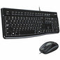 Logitech MK120 Wired Keyboard and Mouse Combo for Windows, Optical Wired Mo