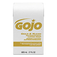 GOJO Gold and Klean Lotion Soap Bag-in-Box Dispenser Refill, Floral Balsam, 800 mL (912712EA)