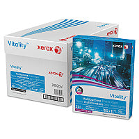 Xerox Vitality Multipurpose Print Paper, 92 Bright, 3-Hole, 20 lb Bond Weight, 8.5 x 11, 500 Sheets/Ream, 10 Reams/Carton (3R02641)