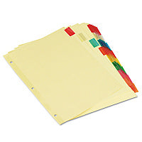 Universal Insertable Tab Index, 8-Tab, 11 x 8.5, Buff, Assorted Tabs, 6 Sets (UNV21872)