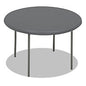 Iceberg IndestrucTable Classic Folding Table, Round, 48" x 29", Charcoal (65247)