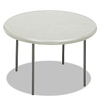 Iceberg IndestrucTable Classic Folding Table, Round, 48" x 29", Platinum (65243)