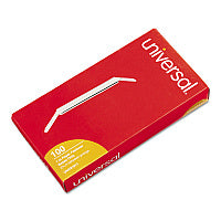 Universal Two-Piece Two-Prong Paper Fastener Bases, 1" Capacity, 2.75" Center to Center, Silver, 100/Box (UNV81011)
