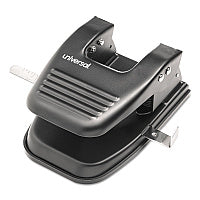 Universal 30-Sheet Two-Hole Punch, 9/32" Holes, Black (UNV74222)
