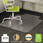 Deflecto DuraMat Moderate Use Chair Mat for Low Pile Carpet, 46 x 60, Wide Lipped, Clear (CM13433F)