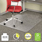 Deflecto EconoMat Occasional Use Chair Mat for Low Pile Carpet, 45 x 53, Wide Lipped, Clear (CM11232)