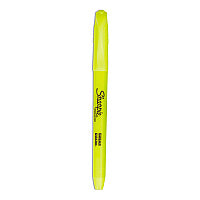 Sharpie Pocket Style Highlighters, Fluorescent Yellow Ink, Chisel Tip, Yellow Barrel, Dozen (27025)