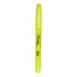 Sharpie Pocket Style Highlighters, Fluorescent Yellow Ink, Chisel Tip, Yellow Barrel, Dozen (27025)