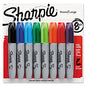 Sharpie Chisel Tip Permanent Marker, Medium Chisel Tip, Assorted Colors, 8/Set (38250PP)