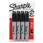Sharpie Chisel Tip Permanent Marker, Medium Chisel Tip, Black, 4/Pack (38264PP)