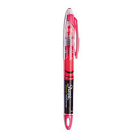 Sharpie Liquid Pen Style Highlighters, Fluorescent Pink Ink, Chisel Tip, Pink/Black/Clear Barrel, Dozen (1754464)