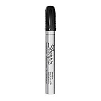 Sharpie Durable Metal Barrel Permanent Marker, Broad Chisel Tip, Black (1794224)