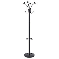 Alba Viena Coat Stand, Eight Knobs, Steel, 16w x 16d x 70.5h, Black (PMVIENAN)