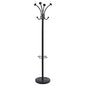 Alba Viena Coat Stand, Eight Knobs, Steel, 16w x 16d x 70.5h, Black (PMVIENAN)