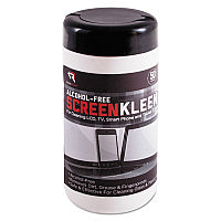 Read Right ScreenKleen Monitor Screen Wet Wipes, Cloth, 5.25 x 5.75, Unscented, 50/Tub (RR1491)
