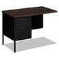 HON Metro Classic Series Workstation Return, Left, 42w x 24d x 29.5h, Mocha/Black (P3236LMOP)