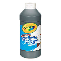 Crayola Washable Paint, Black, 16 oz Bottle (542016051)