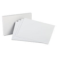 Oxford Unruled Index Cards, 5 x 8, White, 100/Pack (50)