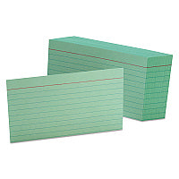 Oxford Ruled Index Cards, 3 x 5, Green, 100/Pack (7321GRE)