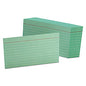 Oxford Ruled Index Cards, 3 x 5, Green, 100/Pack (7321GRE)