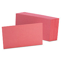 Oxford Unruled Index Cards, 3 x 5, Cherry, 100/Pack (7320CHE)