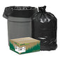 Earthsense Linear Low Density Recycled Can Liners, 60 gal, 2 mil, 38" x 58", Black, 10 Bags/Roll, 10 Rolls/Carton (RNW5820)