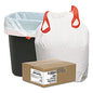 Draw 'n Tie Heavy-Duty Trash Bags, Drawstring, 13 gal, 24.5" x 27.38", White, 50 Bags/Roll, 4 Rolls/Box (1DK200)