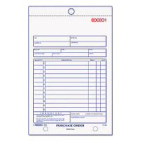 Rediform Purchase Order Book, 12 Lines, Two-Part Carbonless, 5.5 x 7.88, 50 Forms Total (1L140)