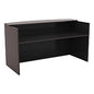 Alera Valencia Series Reception Desk with Transaction Counter, 71" x 35.5" x 29.5" to 42.5", Espresso (ALEVA327236ES)