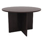 Alera Valencia Round Conference Table with Legs, 42" Diameter x 29.5h, Espresso (ALEVA7142ES)