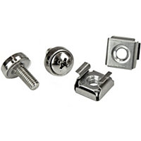 StarTech M5 Mounting Screws and Cage Nuts for Server Rack Cabinet - Pack of