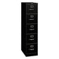 HON 310 Series Vertical File, 5 Legal-Size File Drawers, Black, 18.25" x 26.5" x 60" (315CPP)