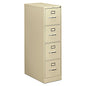 HON 310 Series Vertical File, 4 Letter-Size File Drawers, Putty, 15" x 26.5" x 52" (314PL)