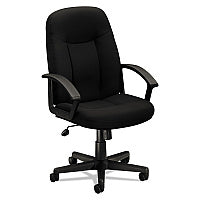 HON HVL601 Series Executive High-Back Chair, Supports Up to 250 lb, 17.44" to 20.94" Seat Height, Black (VL601VA10)